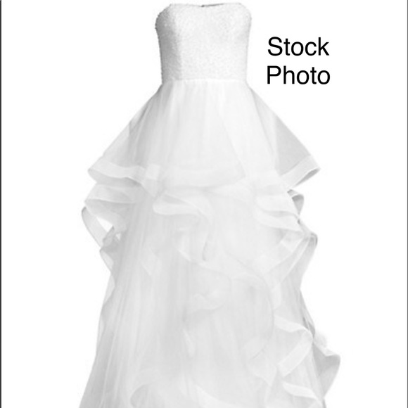 Basix Black Label Strapless Beaded Gown Size 10 - Picture 5 of 8